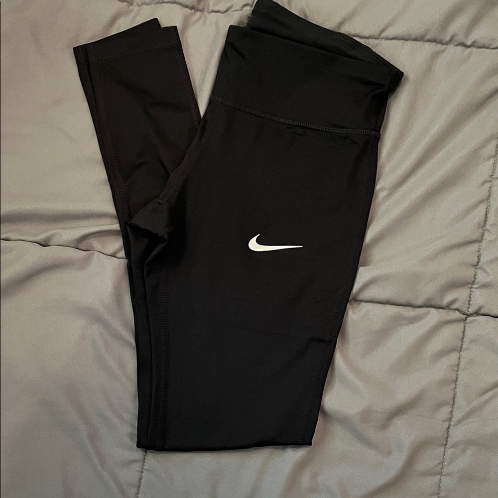 Nike Black Leggings with White Logo